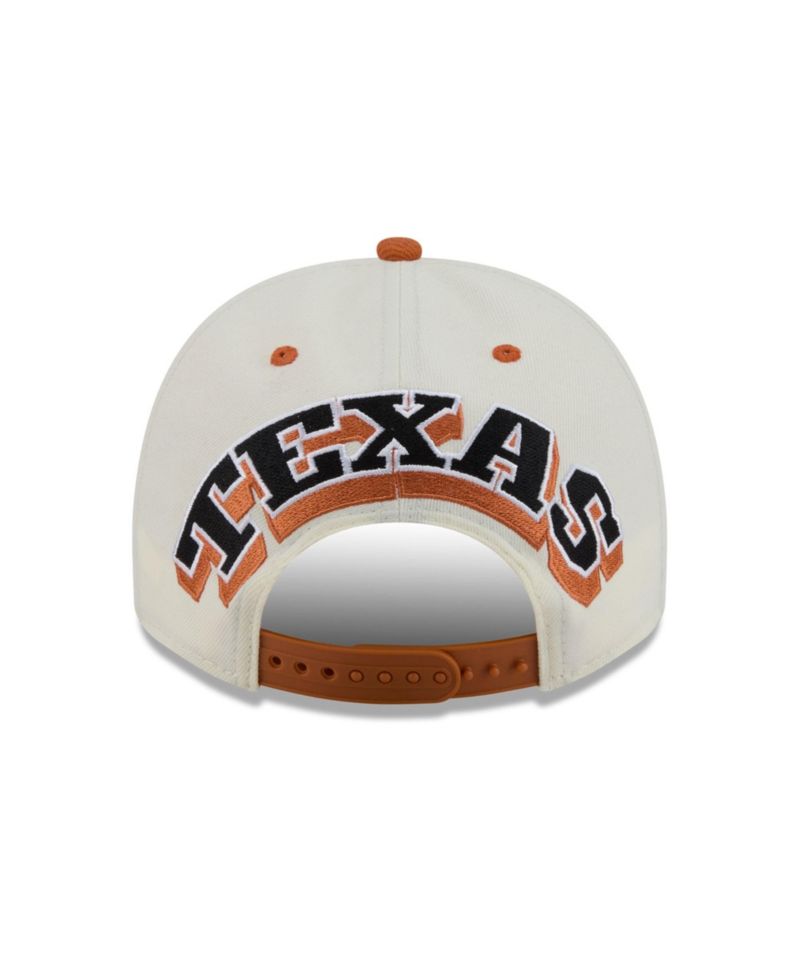 Men's and Women's White/Texas Orange Texas Longhorns A-Frame 9FIFTY Snapback Hat
