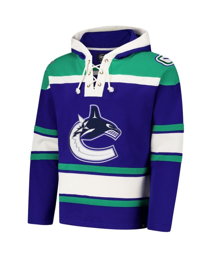 Men's Royal Vancouver Canucks Superior Lacer Pullover Hoodie