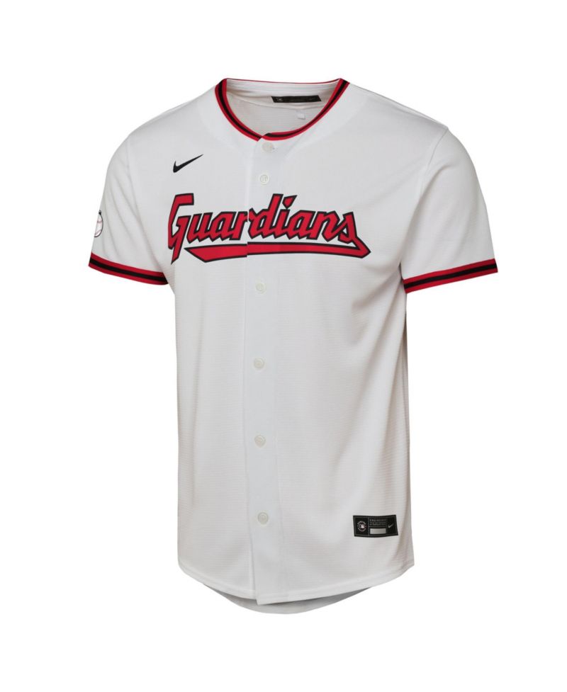 Big Boys and Girls White Cleveland Guardians Home Stadium Jersey