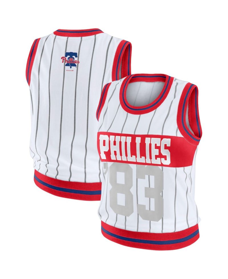Women's WEAR by Erin Andrews White Philadelphia Phillies Sporty Tank Top