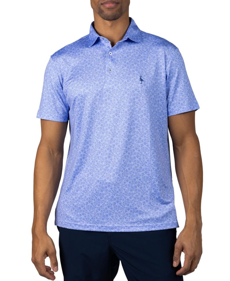 Men's Summer Floral Printed Performance Polo