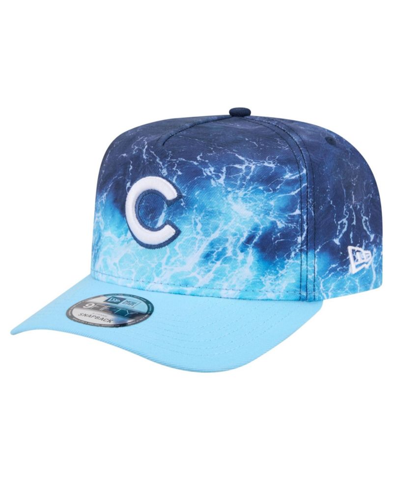 Men's Light Blue Chicago Cubs Deep Water Pre-Curved 9FIFTY A-Frame Snapback Hat