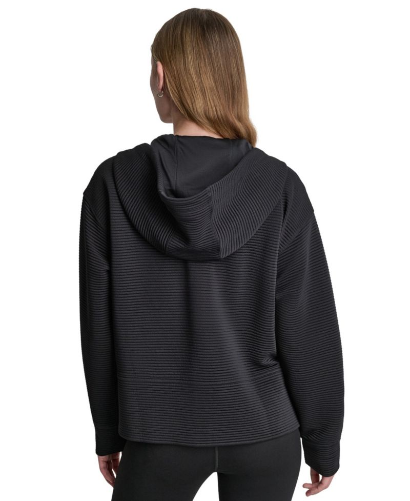 Women's Black New York Knicks Tech Ottoman Full-Zip Hoodie