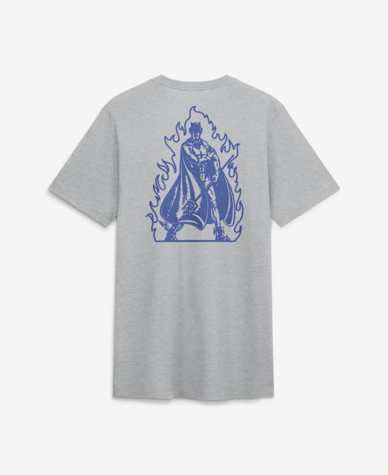 Men's Heather Gray Duke Blue Devils Arch Wordmark Legacy Tri-Blend T-Shirt