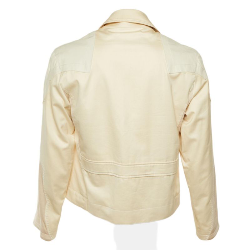 Men's Vintage Leather & Cotton Zip Up Jacket