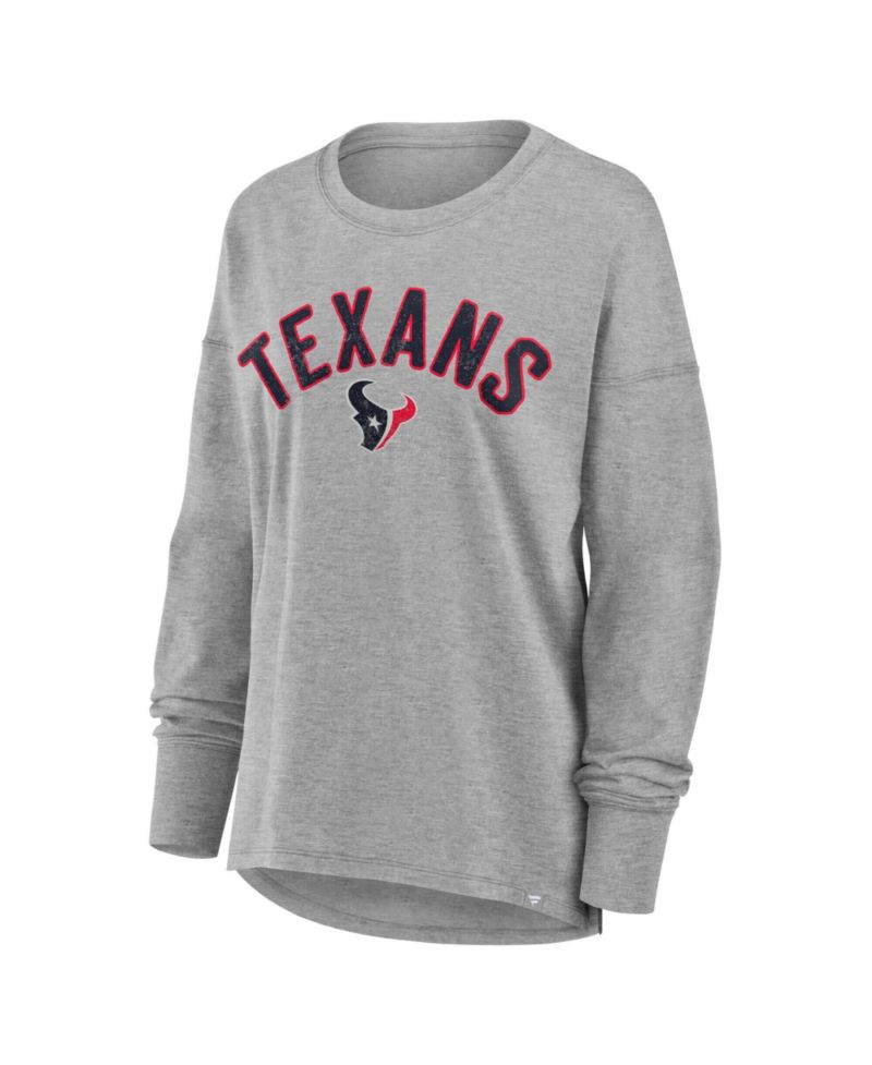 Women's Heather Gray Houston Texans Hometown Legacy Long Sleeve T-Shirt