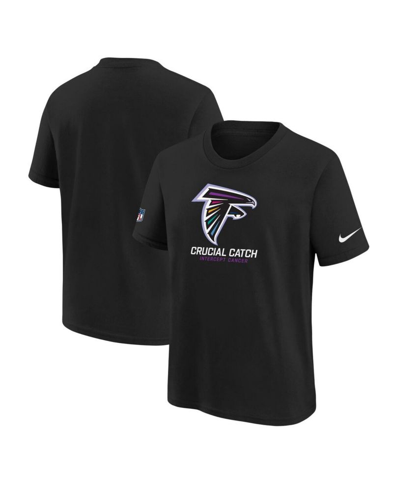 Big Boys and Girls Black Atlanta Falcons 2024 NFL Crucial Catch T-Shirt
