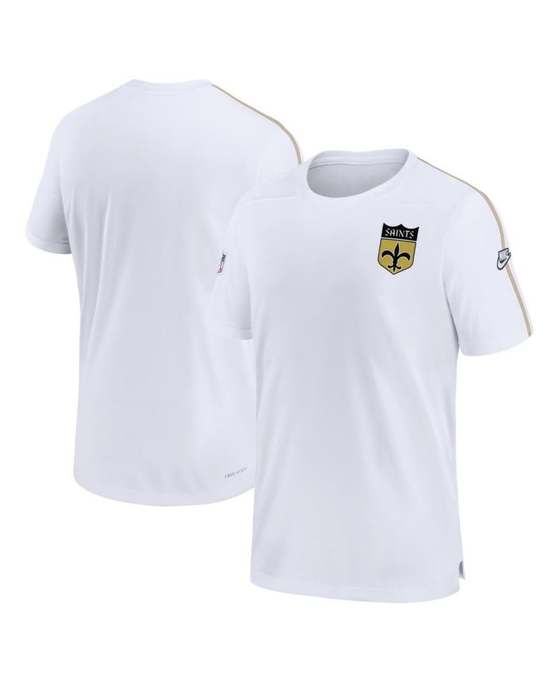Men's White New Orleans Saints Sideline Alternate Logo Coach Performance Top