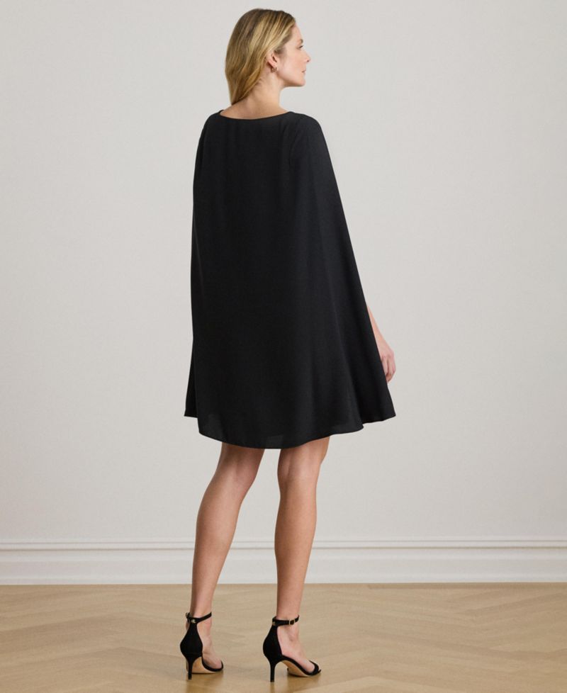 Women's Georgette Cape Dress