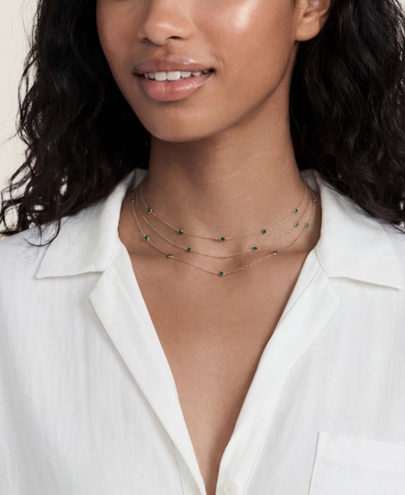 Crystal Dot Layered Necklace