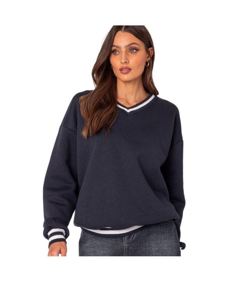 Women's Caryn oversized v neck sweatshirt