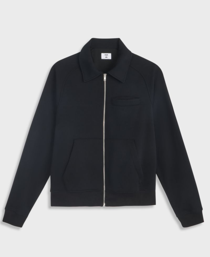 Men's Relaxed-Fit Sweatshirt-Knit Jacket