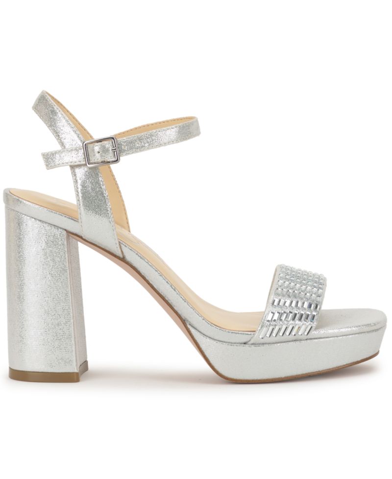 Women's Skilia Platform Block Heel Rhinestone Sandals