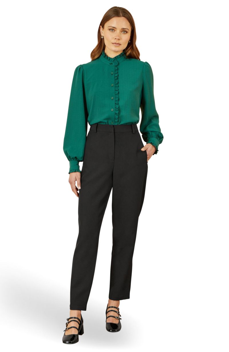 Women's Frill High Neck Shirt