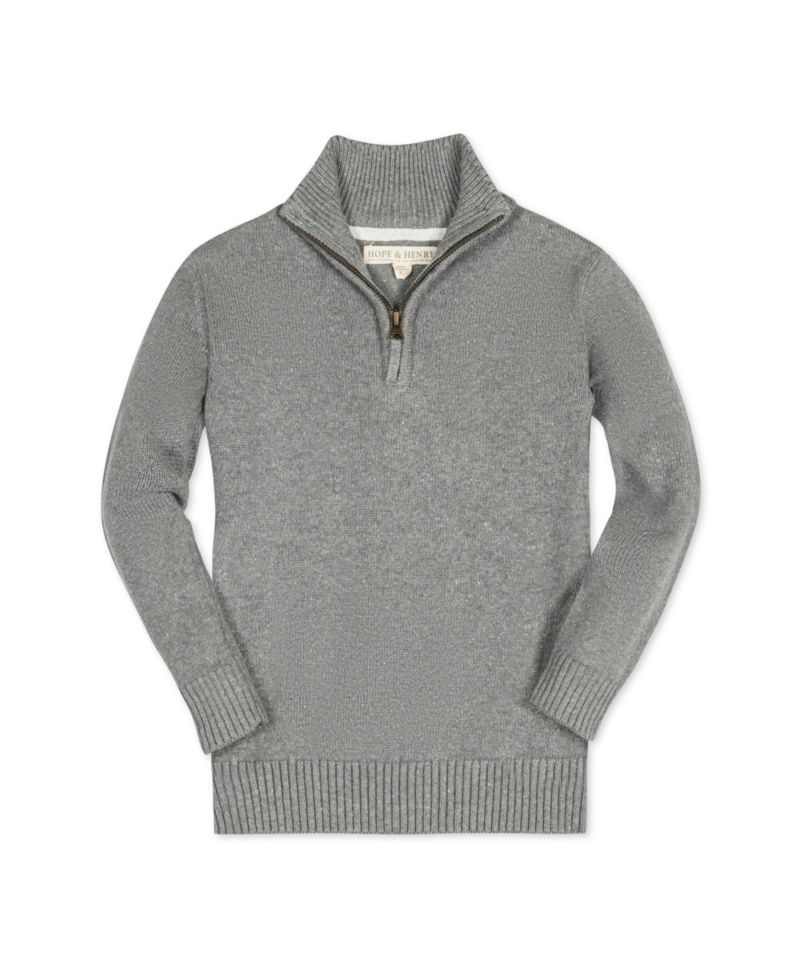 Baby Boys Hope and Henry Long Sleeve Half Zip Pullover Sweater