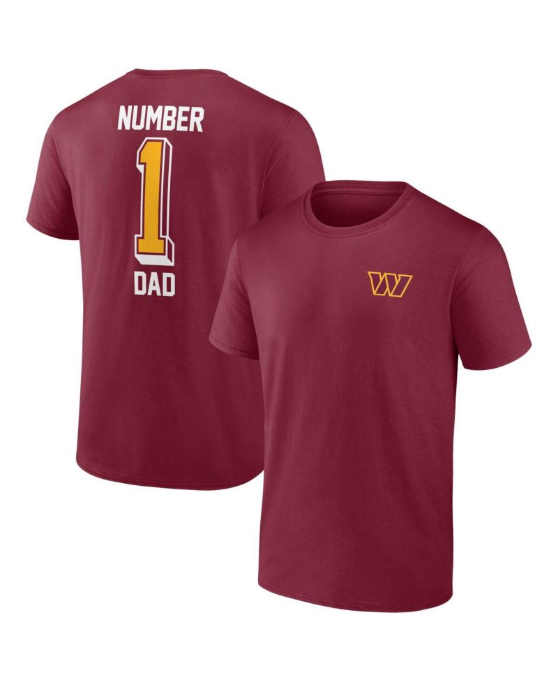 Men's Burgundy Washington Commanders Team #1 Dad T-Shirt