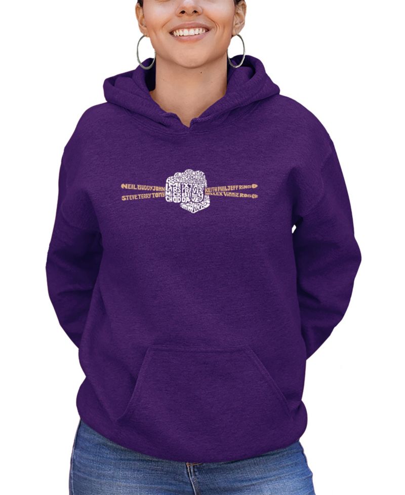 Women's Drumsticks Word Art Hooded Sweatshirt