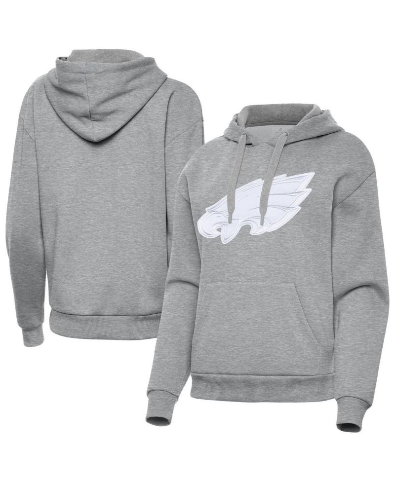 Women's Heather Gray Philadelphia Eagles Victory Pullover Hoodie