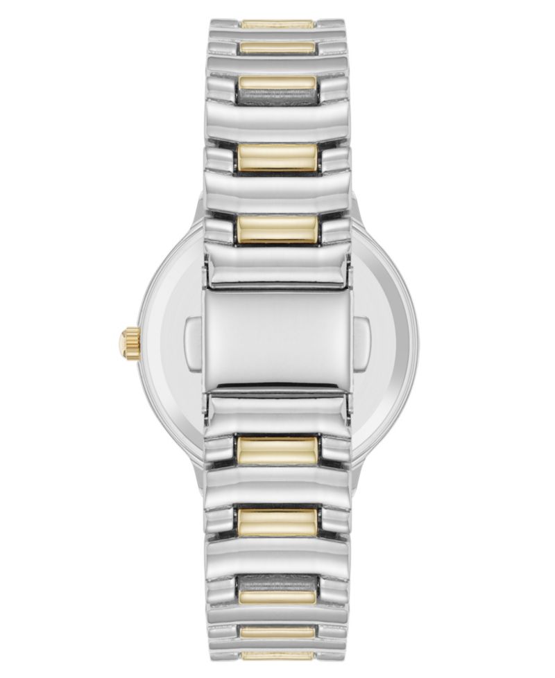 Women's Quartz Essential Round Two-Tone Metal Alloy and Pink Dial Watch, 32mm