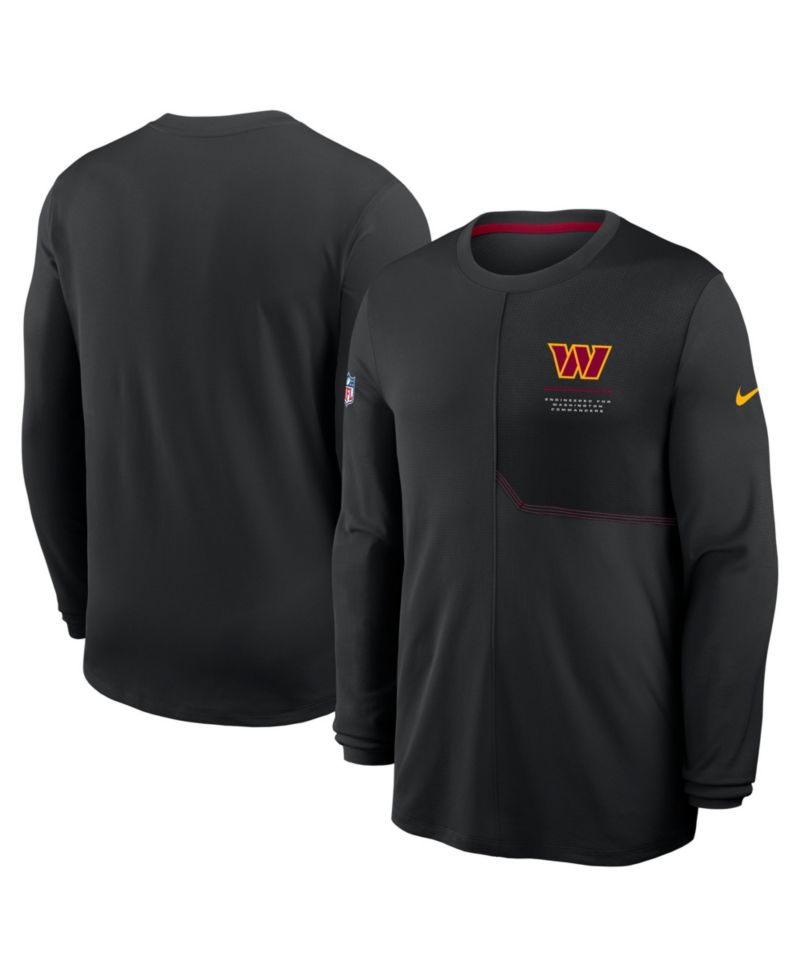 Men's Black Washington Commanders Sideline Coaches UV Dri-FIT Long Sleeve T-Shirt