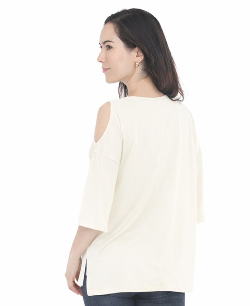 Women's Casual Cold Shoulder Pullover Top