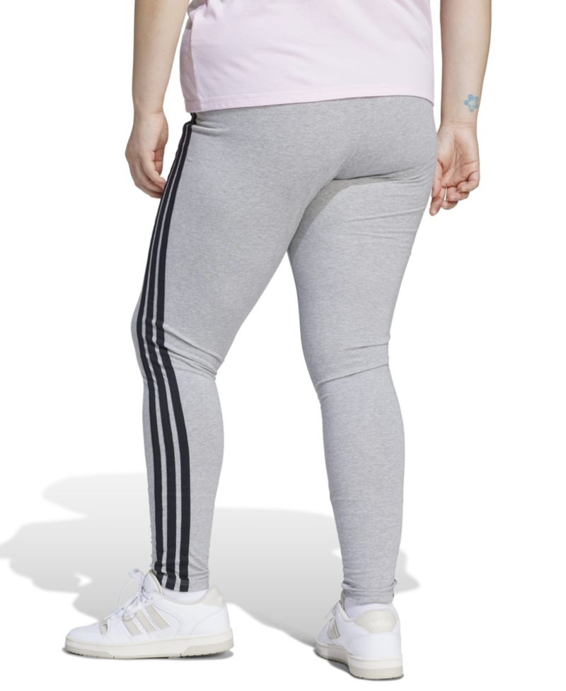Plus Size Essentials 3-Stripes Cotton Leggings