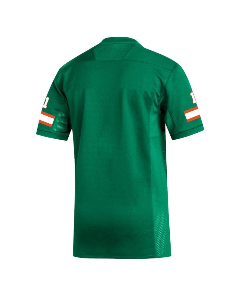 Men's 1 Green Miami Hurricanes Replica Football Jersey