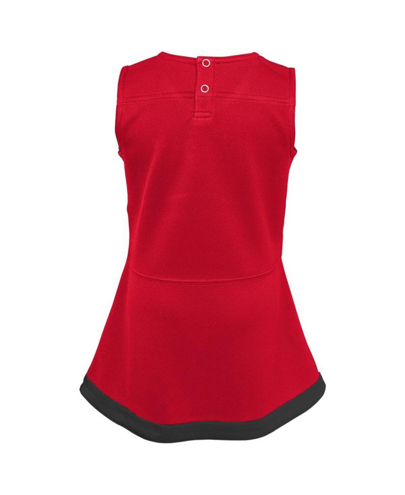 Big Girls Red Georgia Bulldogs Cheer Captain Jumper Dress