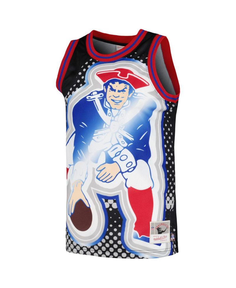 Men's Black New England Patriots Big Face 7.0 Fashion Tank Top