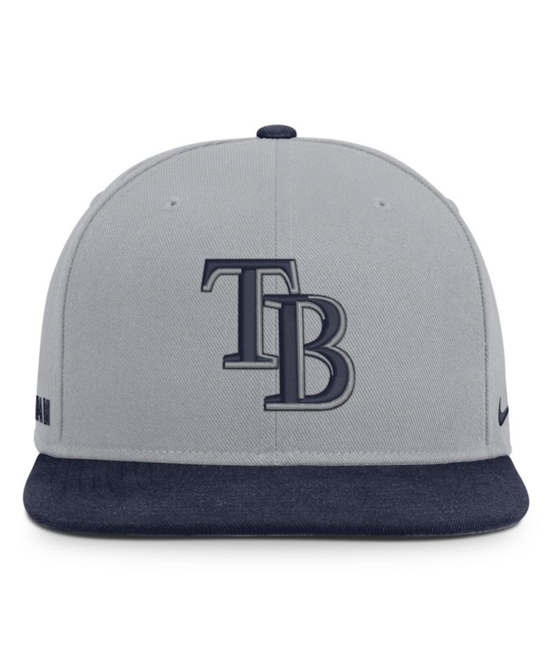 Men's Gray/Navy Tampa Bay Rays Primetime Pro Dri-FIT snapback Hat