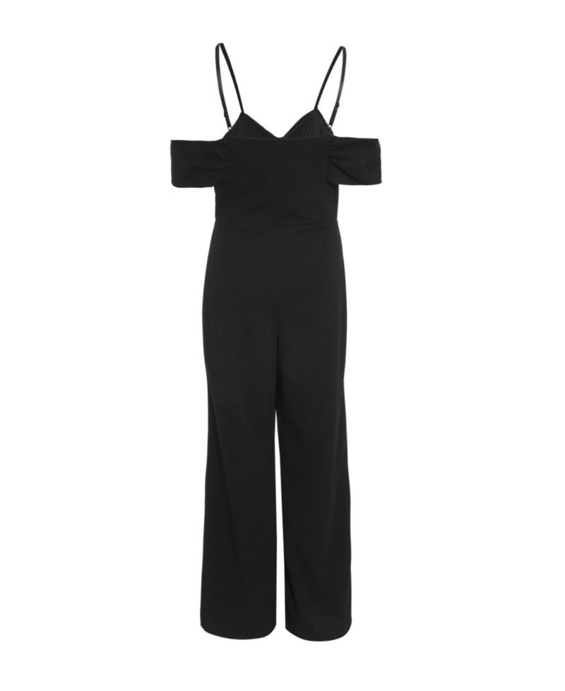 Women's Scuba Crepe Cold Shoulder Palazzo Jumpsuit