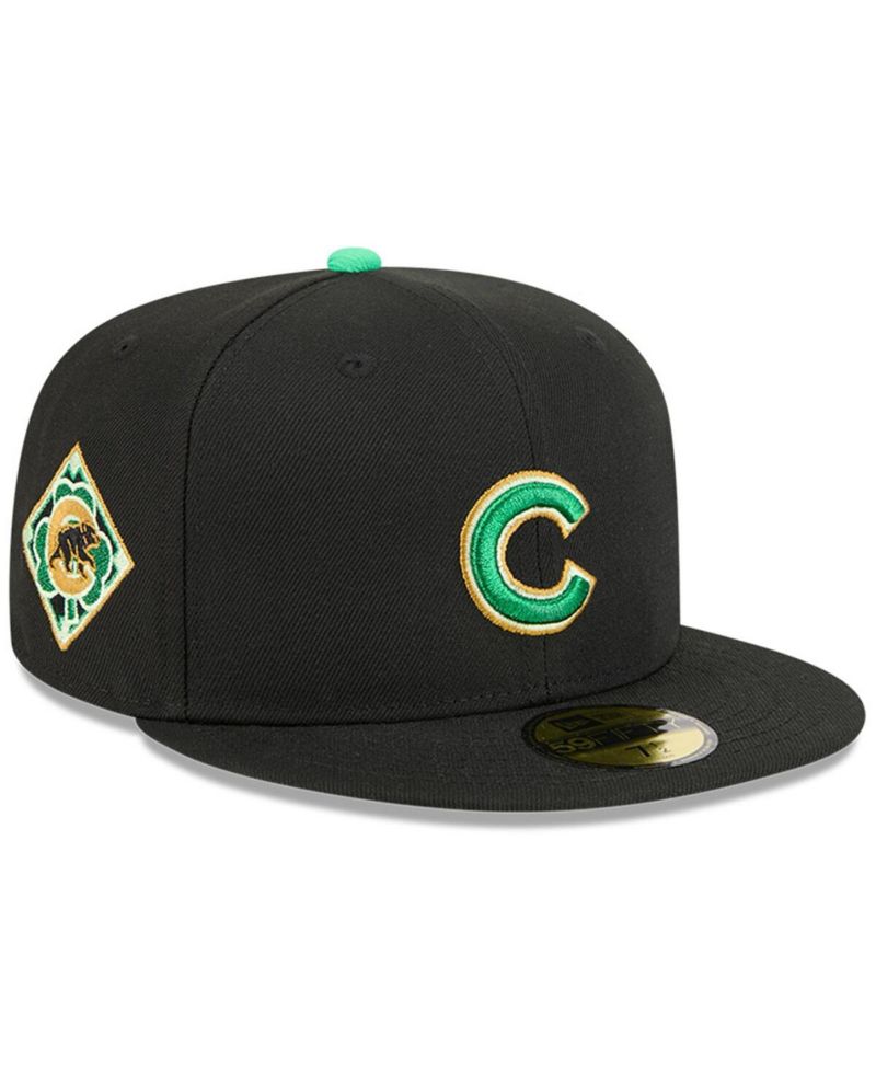Men's Black Chicago Cubs 2026 St. Patrick's Day 59FIFTY Fitted Hat