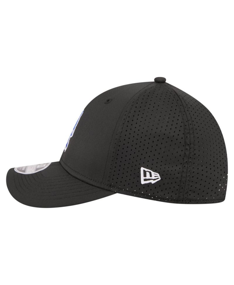 Men's Black Duke Blue Devils 39THIRTY M-Crown Stretch Hat