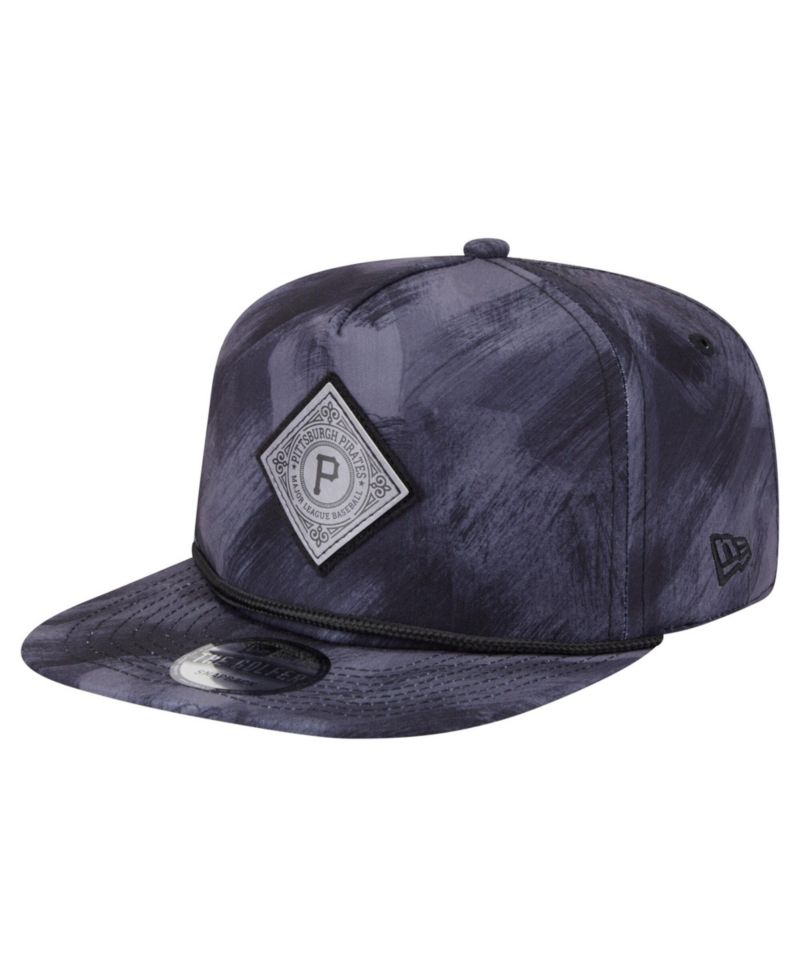 Men's Navy Pittsburgh Pirates Printed Golfer Snapback Hat