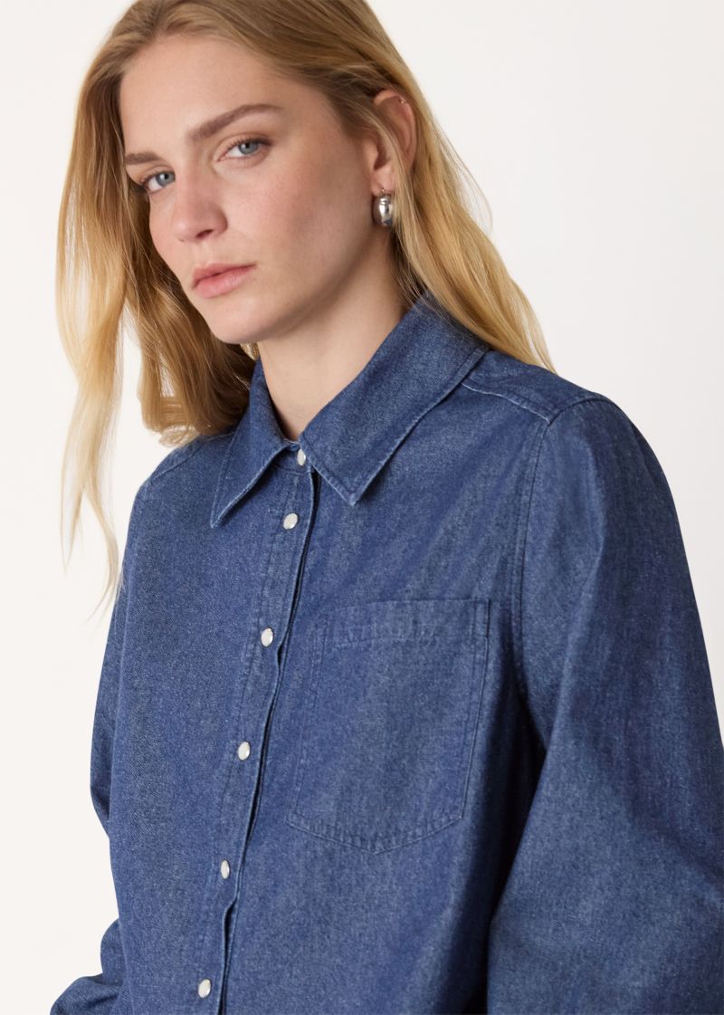 Women's Pocket Detail Cotton Shirt