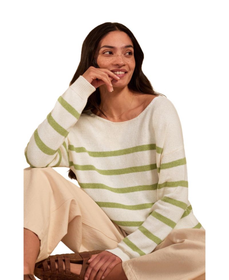 Women's Gauzy Boat Neck Sweater