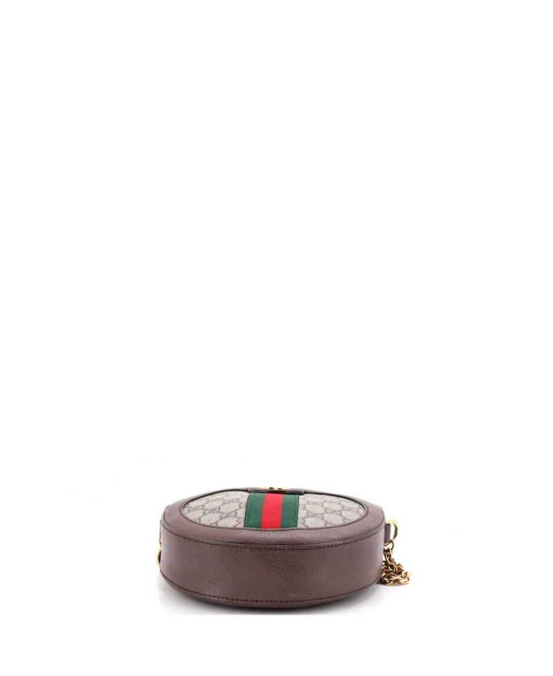 Mini Ophidia Round Shoulder Bag GG Coated Canvas