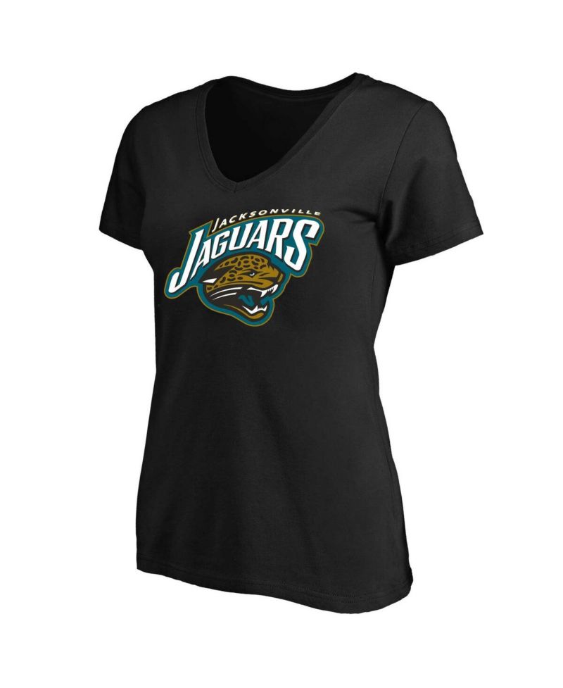 Women's Black Jacksonville Jaguars Plus Size Classic Logo T-Shirt