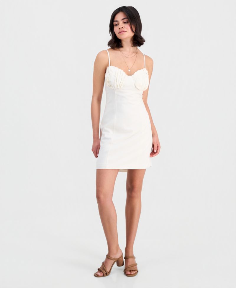Women's Pleated-Cup Mini Dress
