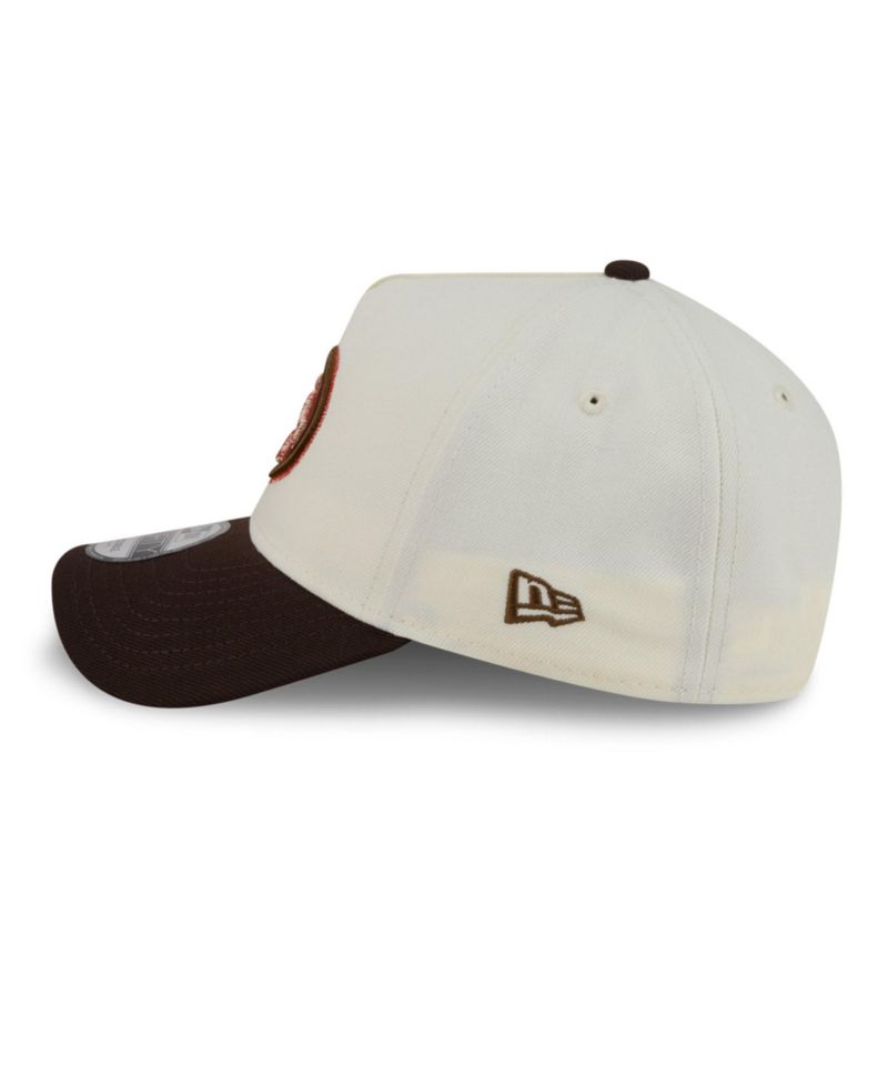 Men's Cream/Brown San Francisco 49ers Pumpkin Spice A-Frame 9FORTY Adjustable Hat