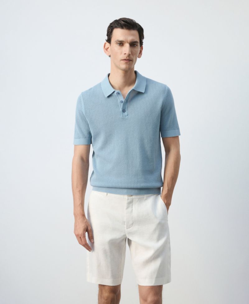 Men's Cotton Knitted Polo Shirt