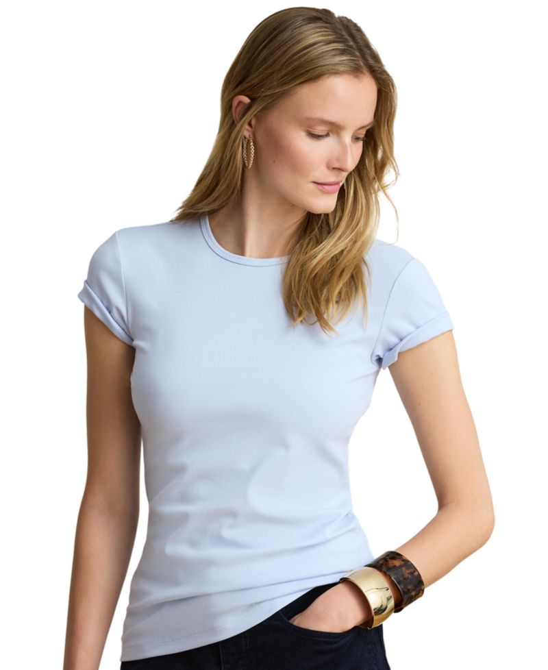 Stretch Knit T-Shirt, Regular & Petite
