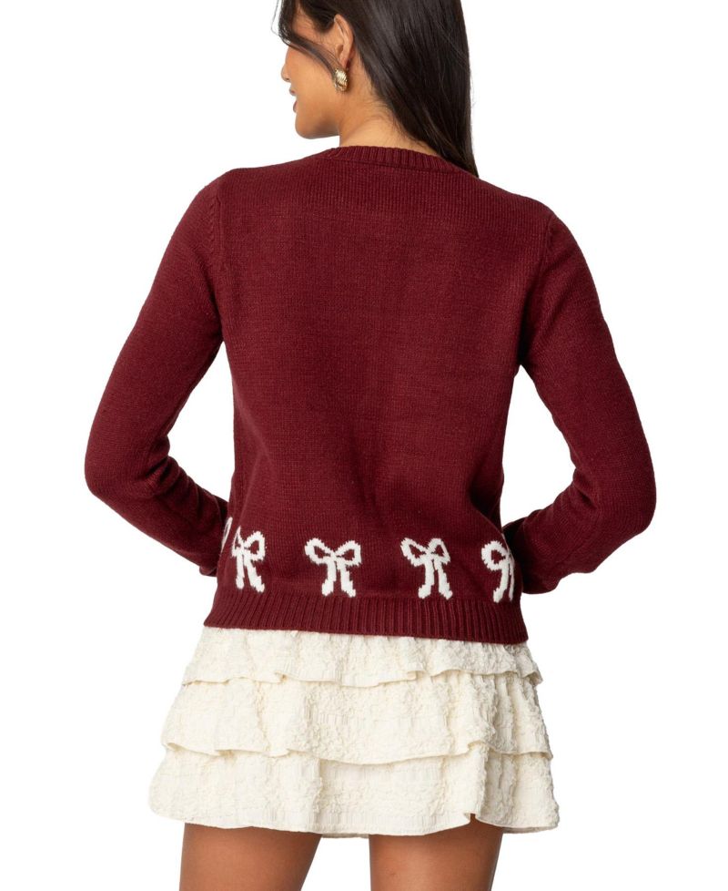 Womens Rona Bow Knit Cardigan