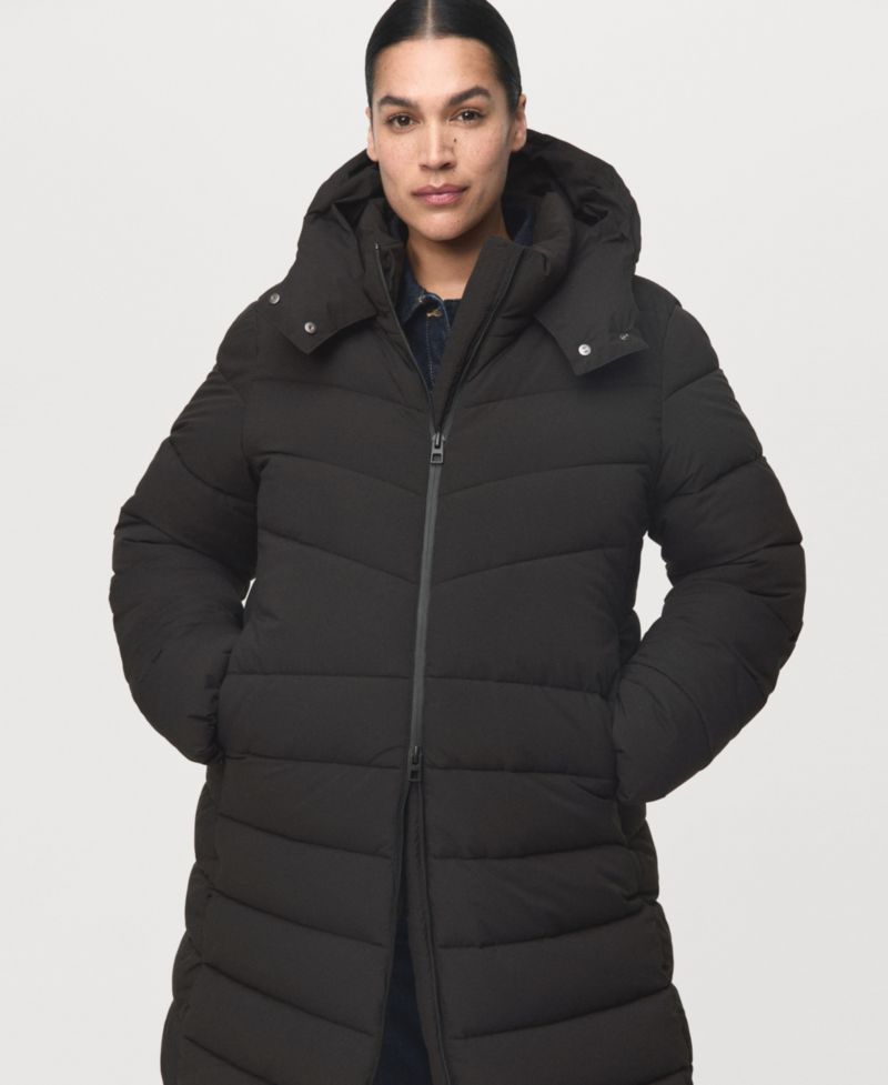 Women's Hood Midi Quilted Anorak