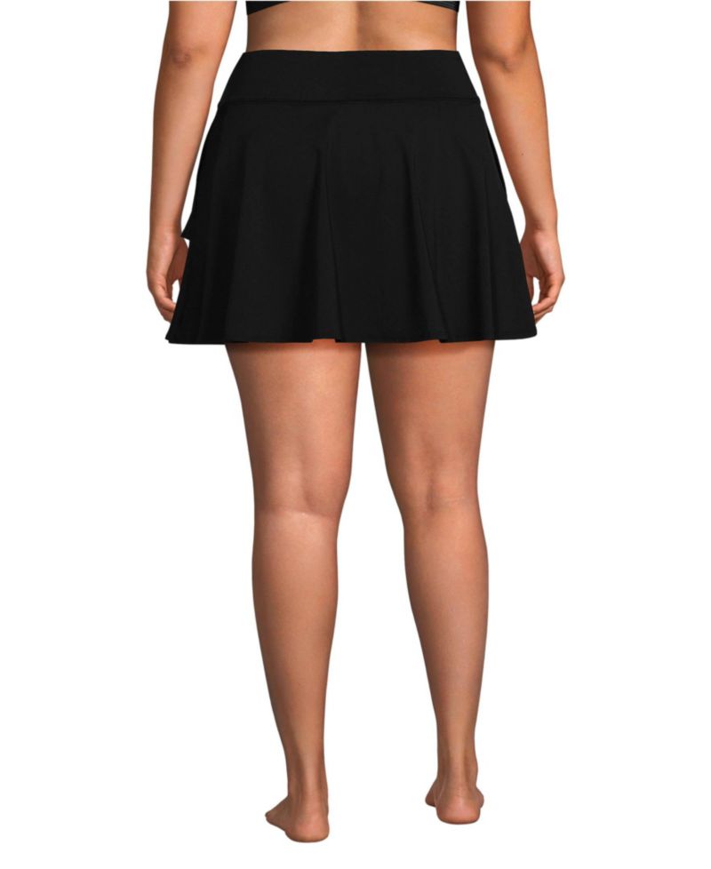 Plus Size High Waisted Tulip Hem Swim Skort