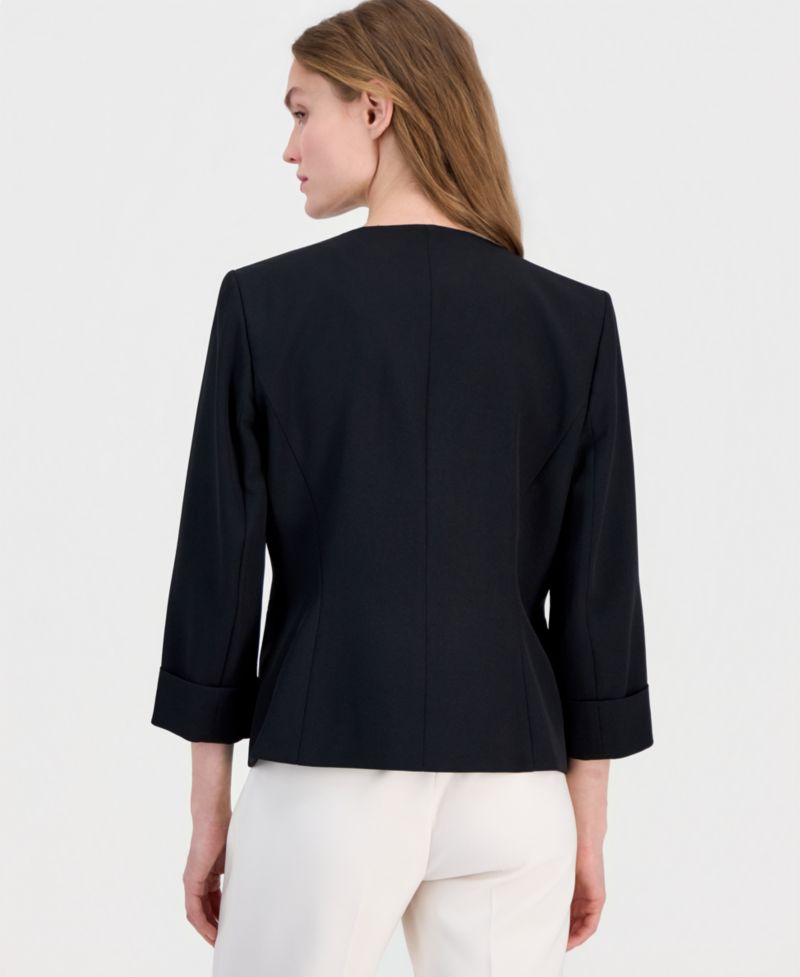 Women's Stretch Crepe Open-Front Blazer Regular & Petite