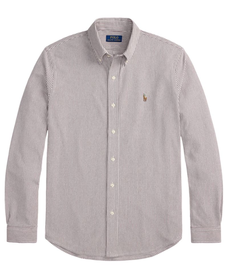 Men's Striped Knit Oxford Shirt