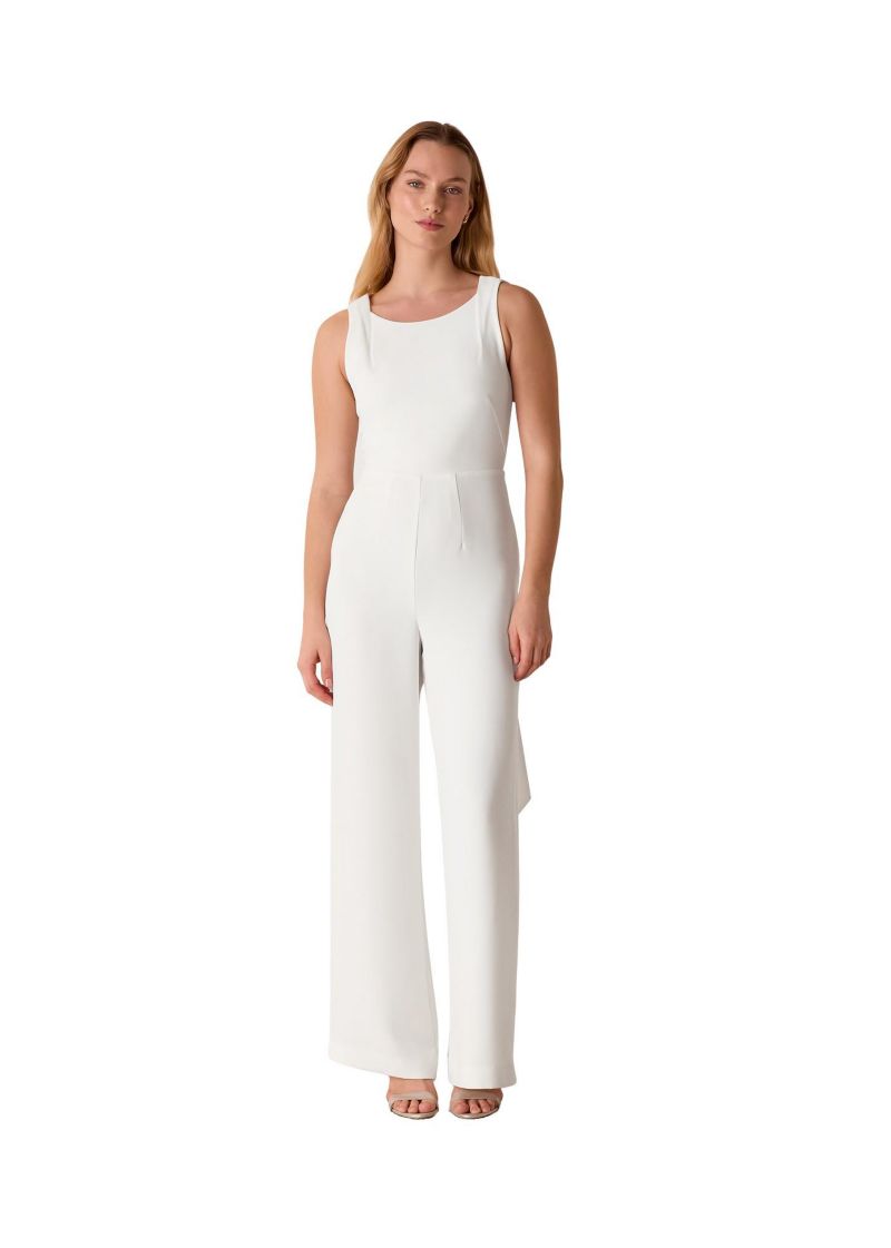 Women's Tie Back Wide Leg Bridal Jumpsuit