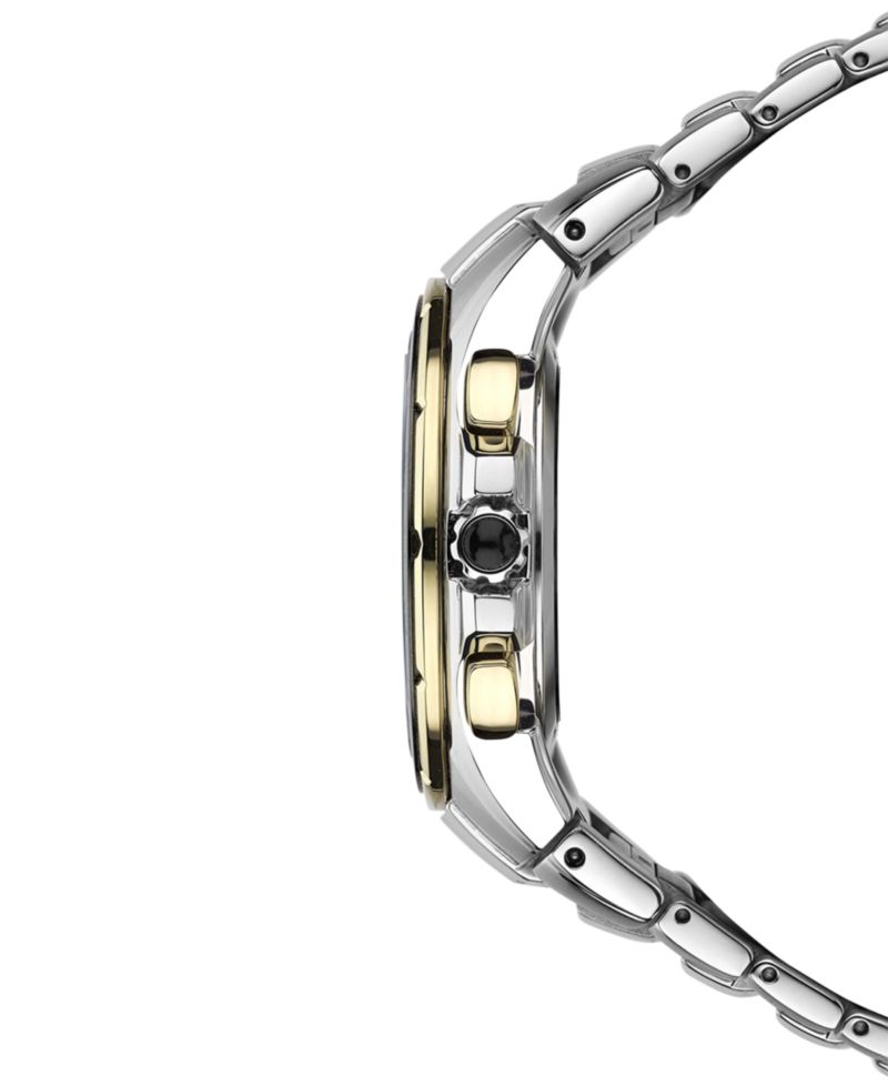 Men's Coutura Radio Sync Solar Chronograph Two-Tone Stainless Steel Bracelet Watch 45mm SSG010