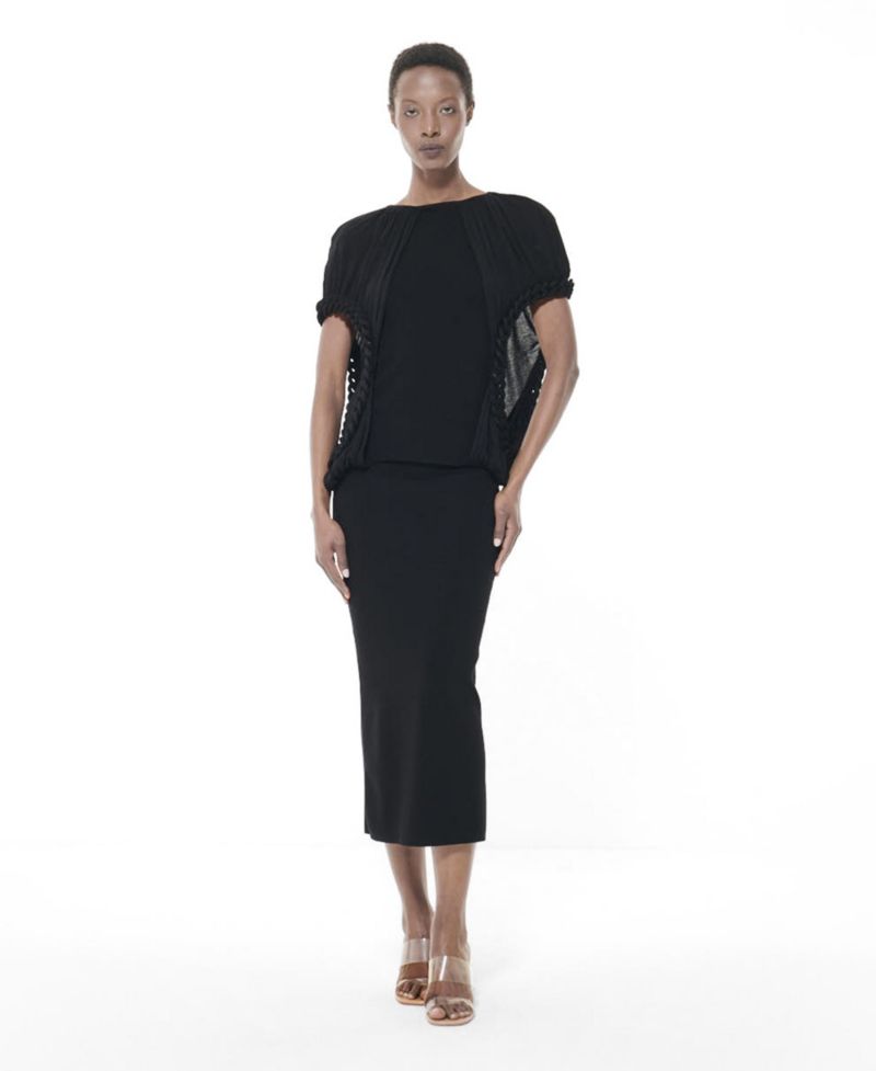 Women's Knit Pencil Midi Skirt